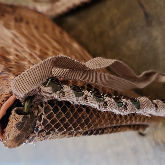 Ambre Babzoe Genuine Python Snakeskin Purse - Picture 8 of 12